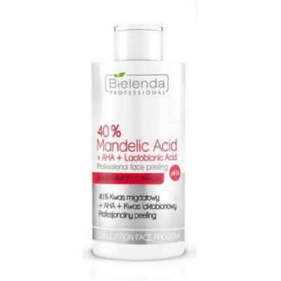 BIELENDA  40 % kwas migdałowy +AHA+kwas laktobionowy profesjonalny peeling ,pH 1,6 150 g